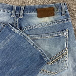 BKE Tyler Men’s 34R Straight Leg Jeans Medium Wash Denim Stretch Classic Fit